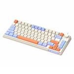 XUNSVFOX K81 Laptop Gaming Office Wired Illuminated Keyboard(Lake Blue)