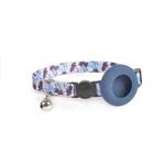 For AirTag Pet Collar Holder Print Design Case with Bell and Safety Buckle, Style: Night Beach