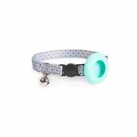For AirTag Pet Collar Holder Print Design Case with Bell and Safety Buckle, Style: Gray Grid