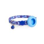 For AirTag Pet Collar Holder Print Design Case with Bell and Safety Buckle, Style: Blue Gradient
