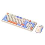 XUNSVFOX K820 Wired Gaming Mechanical Feeling 94 Keys Keyboard And Mouse Set(Lake Blue)