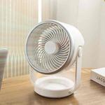 Air Circulating Fan USB Charging Desktop Quiet Fan(White)