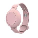 For Airtag Watch Strap Locator Silicone Cover Anti-lost Device Waterproof Protective Case(Pink)