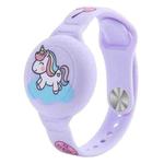 For Airtag Cartoon Watch Strap Locator Silicone Protective Cover Anti-lost Device Case(Unicorn)