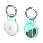 For Airtag Back Clip Keychain Locator Protective Case Anti-lost Device Cover(Transparent Green)