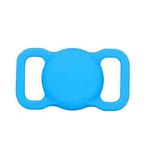 For Airtag Pet Collar Tracker Silicone Case Dog Anti-lost Device Protective Cover(Light Blue)