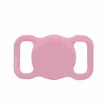 For Airtag Pet Collar Tracker Silicone Case Dog Anti-lost Device Protective Cover(Pink)