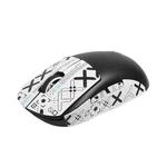 For Logitech GPW 2-Generation Mouse Anti-Slip Stickers Absorb Sweat Paste, Color: White Print Half Surround