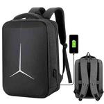 15 inch Multifunctional Waterproof Business Sports Laptop Backpack with USB Port(Dark Gray)