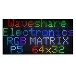 Waveshare RGB Full-color LED Matrix Panel, 5mm Pitch, 64x32 Pixels, Adjustable Brightness(25848)