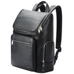 Bopai 61-122431 Large-capacity First-layer Cowhide Business Waterproof Laptop Backpack(Black)