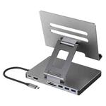 Blueendless 4K/60Hz Multifunctional Folding Tablet Type-C Docking Station Bracket, Spec: 8-in-1