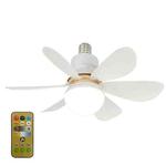 Home Small Fan Light E27 Snail Mouth Suspension Fan Lamp, Size: 420x205mm 30W White(Remote Control Without Base)