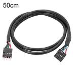 50cm Motherboard 9Pin USB2.0 Extension Cable 26AWG Double Shielded Cord