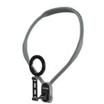 TELESIN MNM-002 Magsafe Magnetic Suction Mobile Phone Hanging Neck POV Viewing Angle Lazy Stand(Gray)