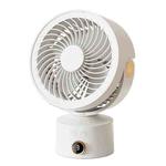 WT-F70  Oscillating Desk Fan  3-Speed Digital  Display, 4-Hour Timer, Adjustable Tilt Angle, Built-In 4000 MAh Battery(White)