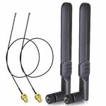 4 In 1 2.4GHz / 5.8GHz 8dBi RP-SMA Wireless Network Card WIFI Adapter Antenna Extension Cable