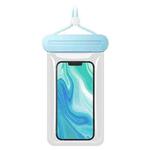 TPU Transparent Mobile Phone Waterproof Bag Swimming Drifting Diving Phones Waterproof Protective Case(Sky Blue)