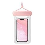 TPU Transparent Mobile Phone Waterproof Bag Swimming Drifting Diving Phones Waterproof Protective Case(Pink)