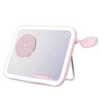 15W 3-in-1 MagSafe Magnetic Folding LED Makeup Mirror Night Light Wireless Charger(Pink)