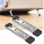 2pcs Invisible Cooling Stand Heightening Pad For Laptop & Smartphones & Tablet(Light Gray)