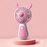 Cute Cartoon Handheld Small Fan Mini Portable USB Charging Fan, Size: Deer(Pink)