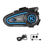 KUQIBAO Motorcycle Helmet Long-lasting Waterproof Bluetooth Headset with Light(Hard Microphone)