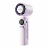 Turbo Handheld Small Fan Outdoor 100-speed Cooling Fan Built-in 4000 mAh Battery(Light Purple)