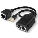 RJ45 Ethernet Adapter 2 In 1 Simultaneous Bus Distributor