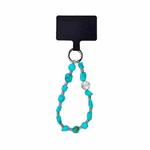 Imitation Turquoise Beaded Mobile Phone Chain Pendant, Spec: Wrist 25cm