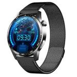 F400  1.55 Inch Screen Smart Watch Support ECG/ Blood Oxygen / Blood Sugar / 150+ Sports Mode, Color: Black Milan