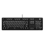 Rapoo V500DIY Mechanical Keyboard With Light Effect 18 Keys Hot Swap Fast Silver Shaft Desktop Laptop Wired Keyboard(Black)