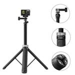 TELESIN 360 Degree Rotation 1.5m Selfie Stick Foldable Tripod For GoPro Hero / Insta360 /  DJI Osmo Action(Black)