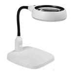 Desktop With 21 LED Lights 10X HD Reading Repair Metal Hose Magnifier(EU Plug)