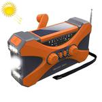 EM-01 Solar Hand-Cranked Flashlight Emergency Radio With SOS Alarm(10000mAh Orange)