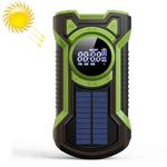 EM03 IPX5 Waterproof Multifunctional Solar Emergency Radio Hand-Cranked Generator Flashlight(Green)