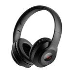 X5 Portable Digital Display Folding Headset FM Radio Headphones, Color: Charging Black