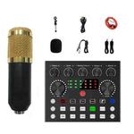 V8S Audio Mixer Live Voice Changer External Sound Card, Color: Gold Triangle Set