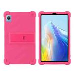 For Blackview Tab 60 8.68-inch 2023 Shockproof Silicone Tablet Case with Holder(Rose Red)