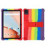 For Blackview Tab 7 Wifi 10.1-inch Shockproof Silicone Tablet Case with Holder(Rainbow)