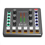 M8 Recording And Singing Live Bluetooth Sound Card Set, Color: Black