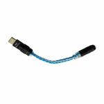 Type-C To 3.5mm Conversion Cable DAC Earphone Decoding Braided Wire, Style: Black Adapter Blue Line