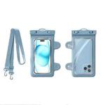 Multifunctional Mobile Phone IPX8 30m Waterproof Bag With Suction Cup And Double Hooks(Gray Blue)