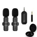 Elebest 3.5mm Wireless Lavalier Microphone Mini Clip-On Mic, Spec: One Drag Two Set 4