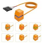 Desktop Computer Mobile Switch Computer Extension Cable Start Button, Color: Orange Case Colorful Light 4m Cable