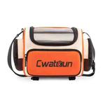 Cwatcun D121 Shoulder Crossbody Camera Bag Colorful Large Capacity Waterproof Digital Photography Bag, Color: Small Orange Red