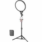 10.2 Inch Full-Screen Selfie Ring Light Tripod Set for Live Stream, Spec: 210cm Bracket With Remote Control