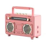 BT21 Retro USB Flash Drive FM Radio Wireless Bluetooth Speaker, Color: Pink