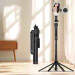 1.8m Smart Face Tracking Selfie Stick 4-axis Anti-shake Tripod with Remote Control With Single Fill Light