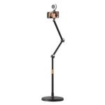 1.7m Mobile Phone Floor Stand Overhead Shooting Holder Retractable Lazy Support, Spec: With Fill Light